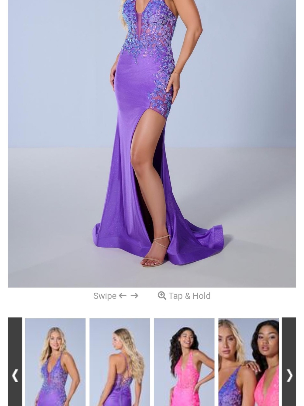 Tiffany Designs Violet Embellished Prom Gown